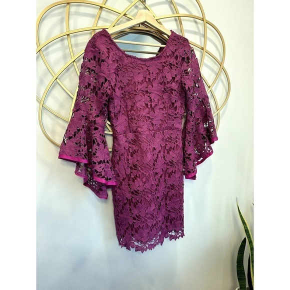 She + Sky Lace Dress with Bell Sleeves size Medium - Picture 1 of 10